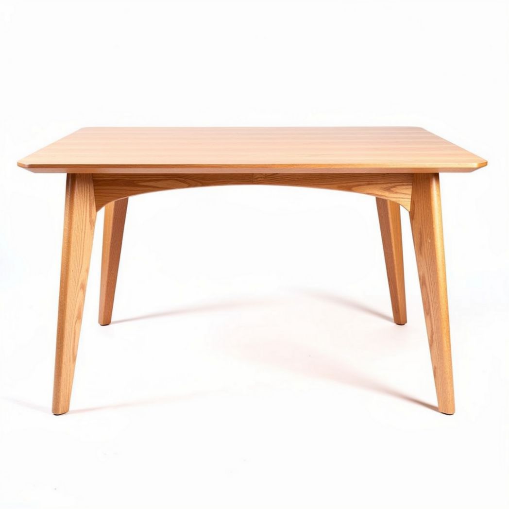 Table en bois clair 120 x 80 x 75cm pour salon ou salle à manger